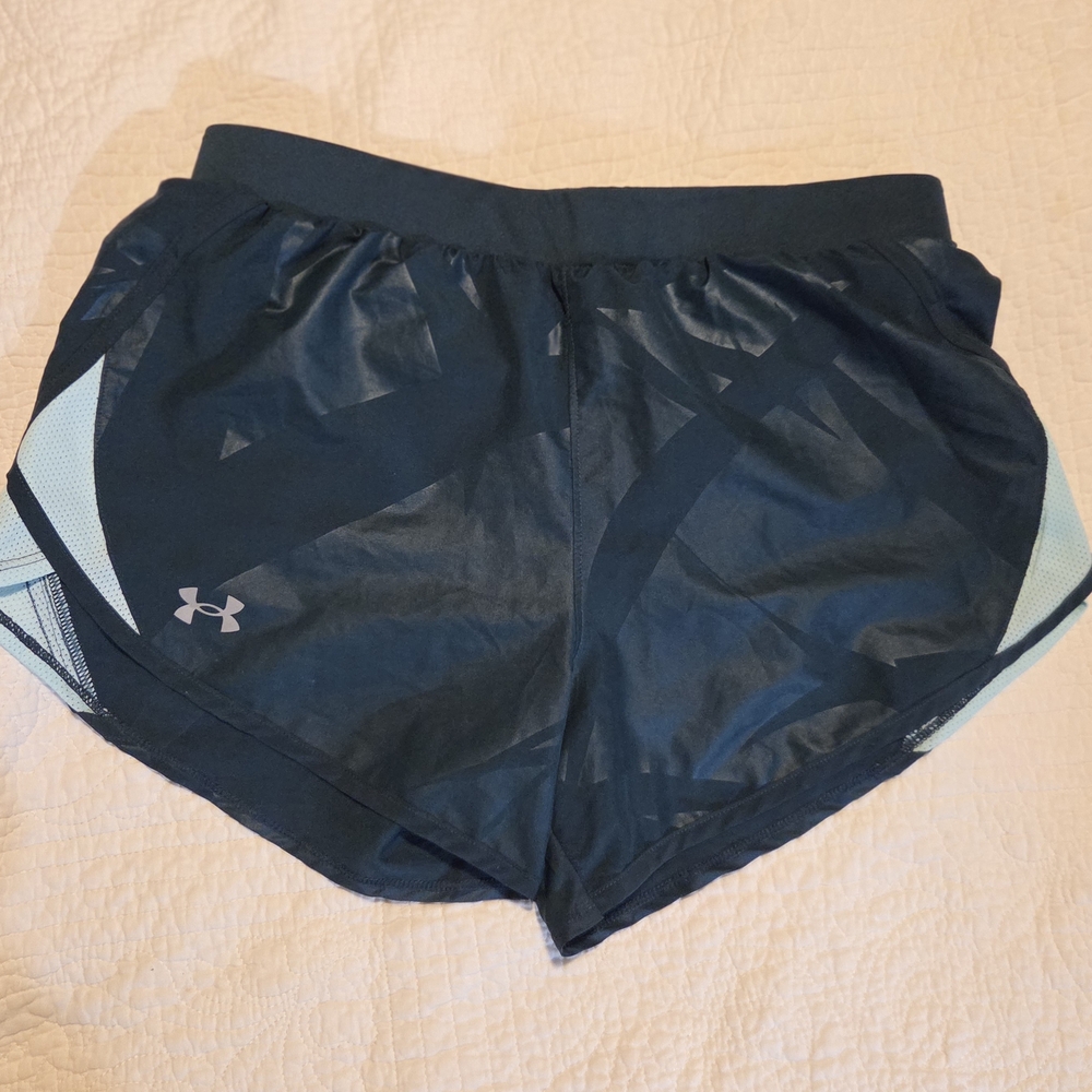 Under Armour Women's Navy and Light Gray Athletic Shorts